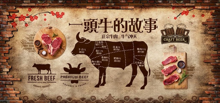 牛肉餐厅图片(11339X5669(DPI:72))psd模版下载