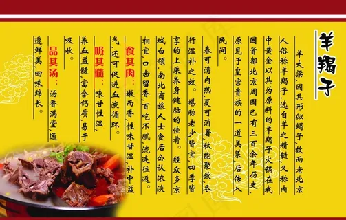 羊羯子介绍展板图片