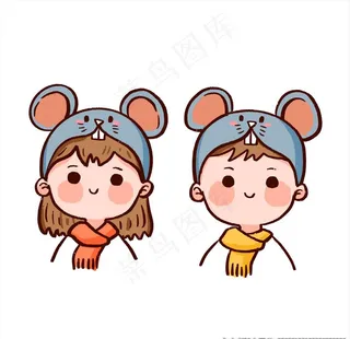 手绘 卡通 情侣 头像 人物图图片