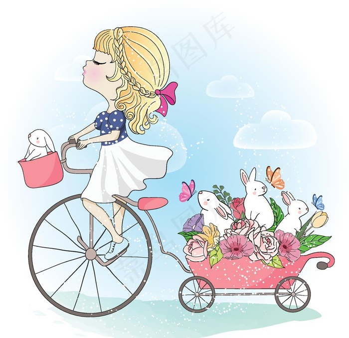 时尚手绘女孩图片