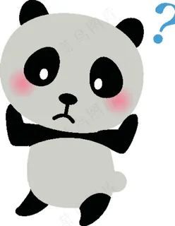 呆萌可爱小动物插画图片