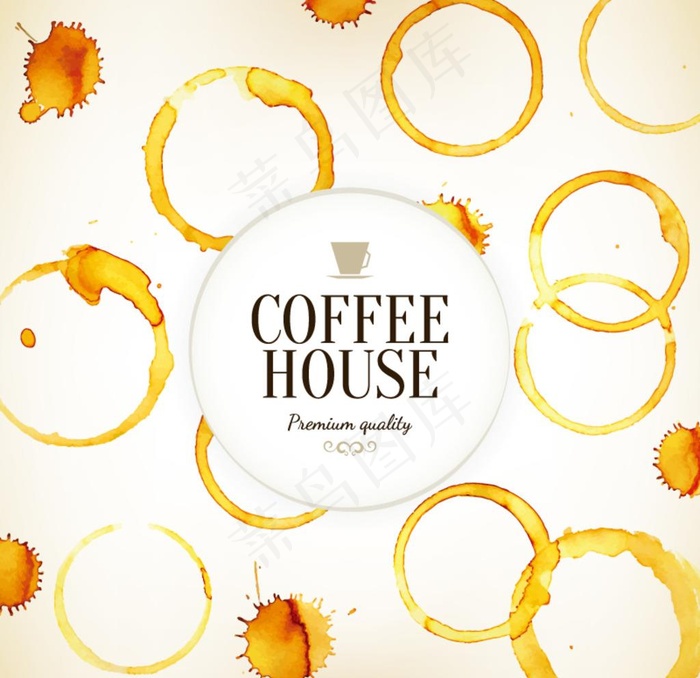 淡彩咖啡海报图片