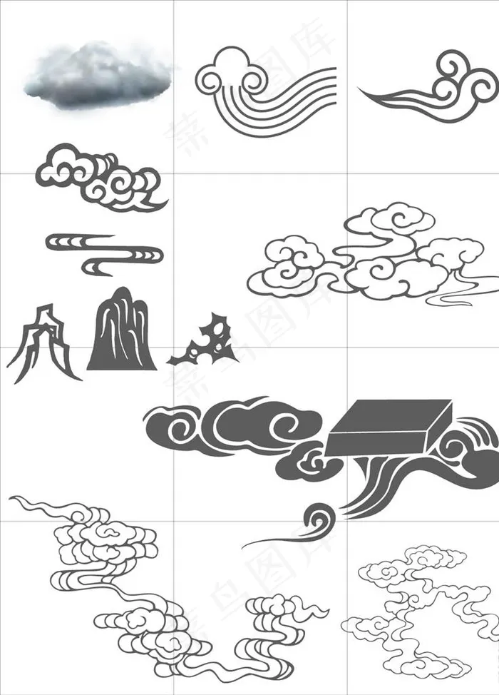 云朵图片ai矢量模版下载