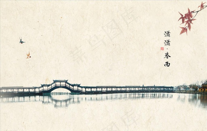 古风工笔画图片(6000X4000(DPI:254))psd模版下载