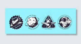 矢量太空图标标志图片