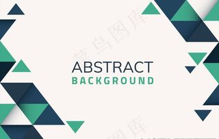 时尚蓝绿简约几何商务背景图片
