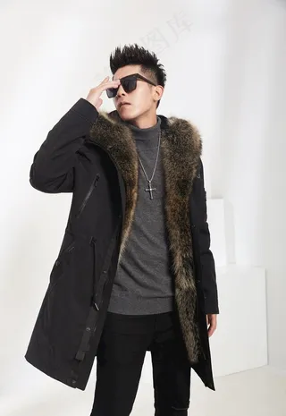 男装派克服图片