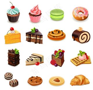 蛋糕矢量图图片