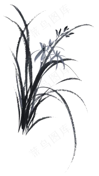 水墨兰花图片