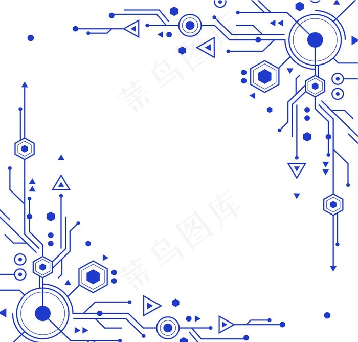 科技感边框图片psd模版下载