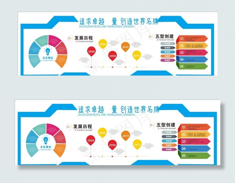 企业文化墙图片cdr矢量模版下载