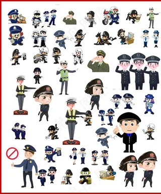 卡通警察图片