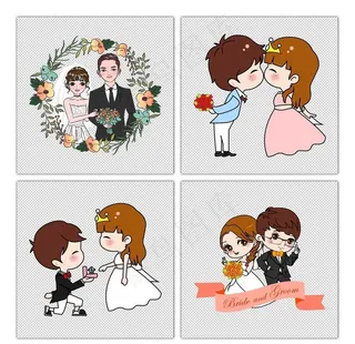 卡通婚礼人物Q版图片