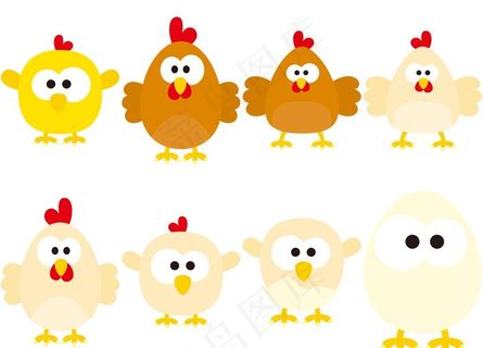 卡通鸡图片