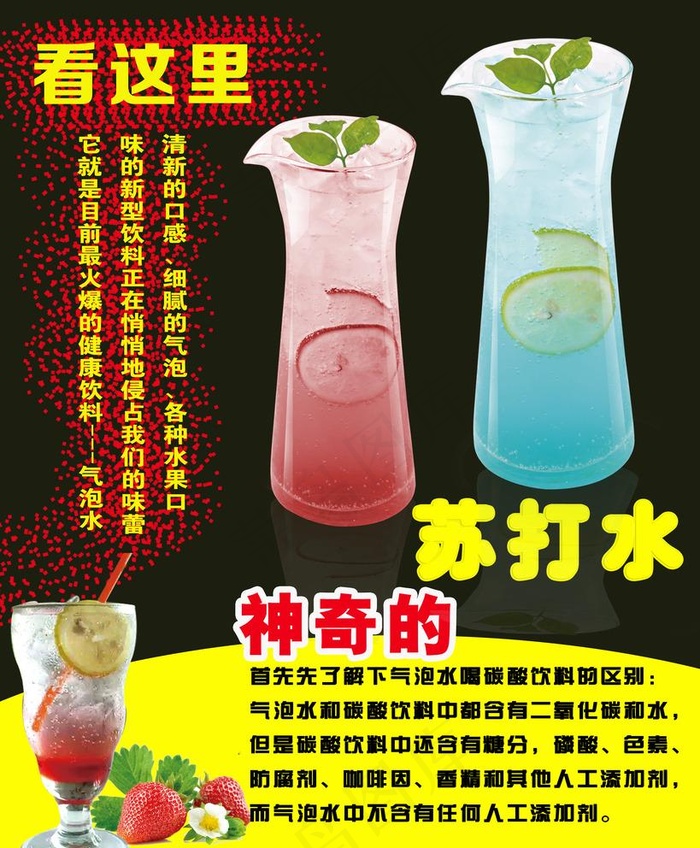 苏打水海报图片(3150X3937(DPI:100))psd模版下载