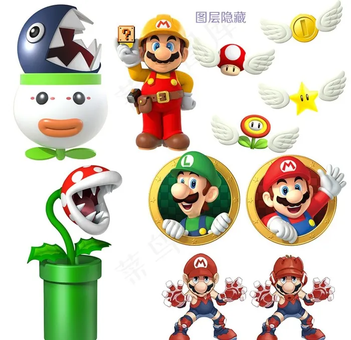 超级马里奥图片(5906X5906(DPI:300))psd模版下载