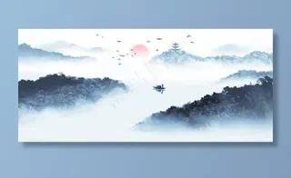 中国风山水背景图片