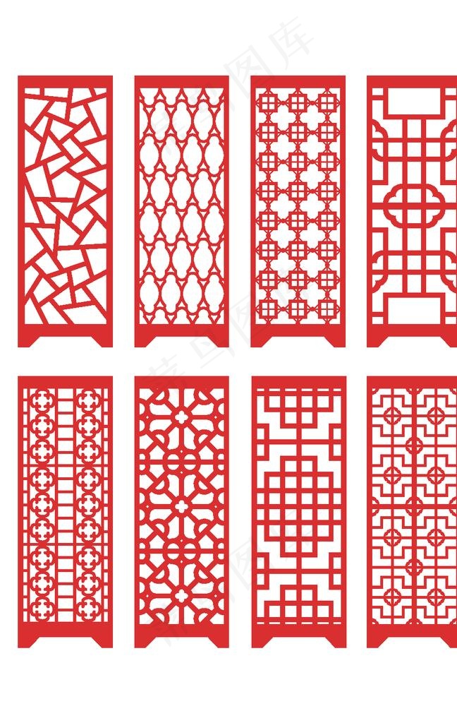 中国风镂空花纹图片ai矢量模版下载