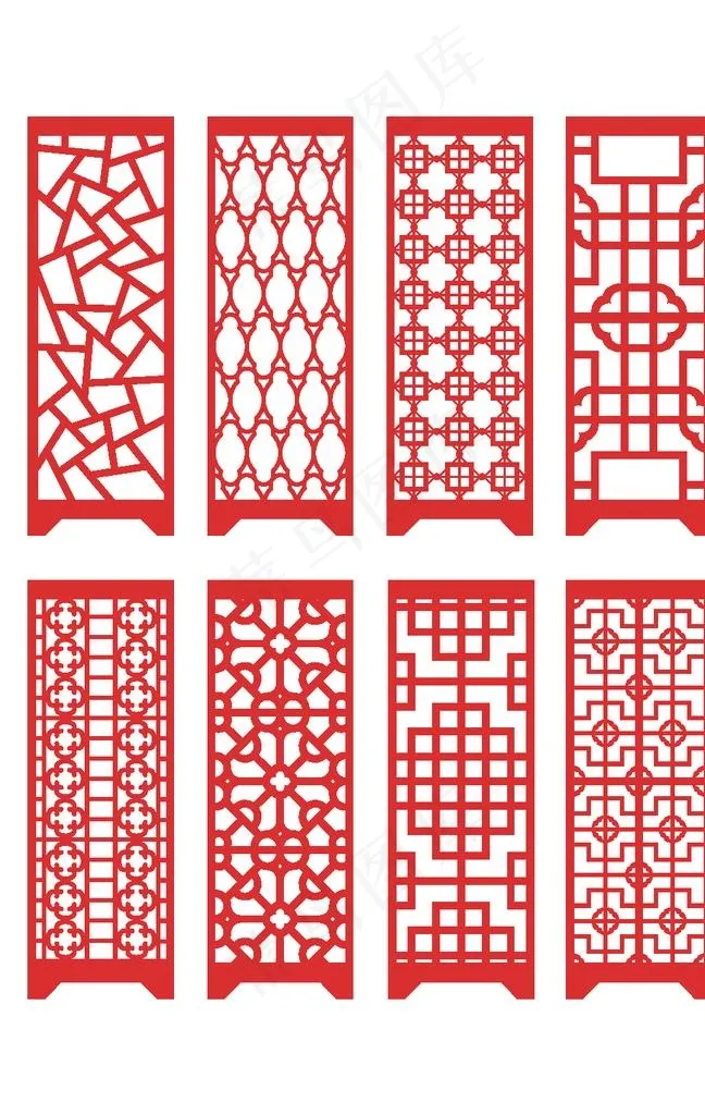 中国风镂空花纹图片ai矢量模版下载