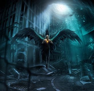 带翅膀的男人图片