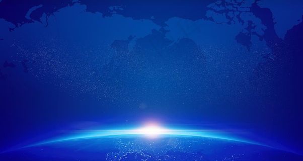 蓝色科技背景蓝色地球背景签到图片