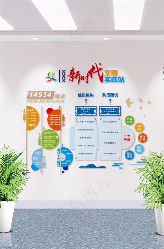 新时代文明实践站图片ai矢量模版下载
