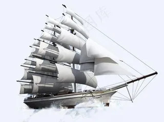 帆船 船 乘风破浪图片