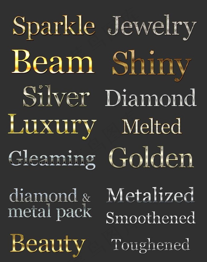 金属字效果图片