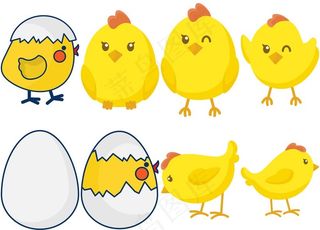 卡通鸡图片