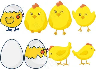 卡通鸡图片