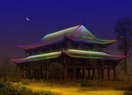 彩灯 灯会 亮化图片