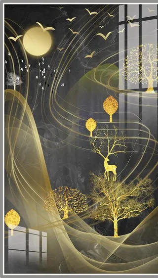 北欧轻奢装饰画图片