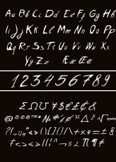 手绘字母数字图片