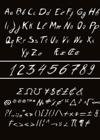 手绘字母数字图片