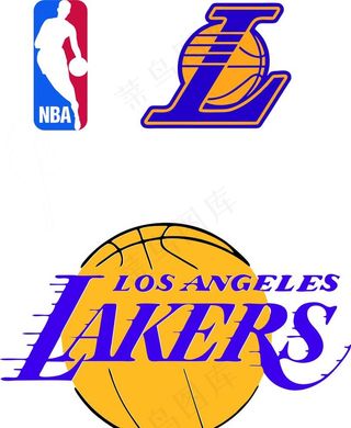 NBA  湖人  LOGO矢量图片