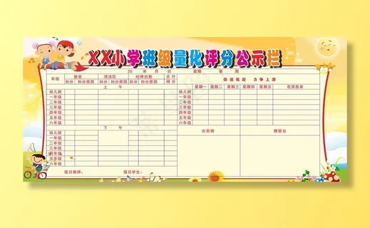 量化评分公告栏展板图片