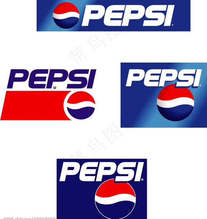 百事可乐PEPSI标志矢量图图片