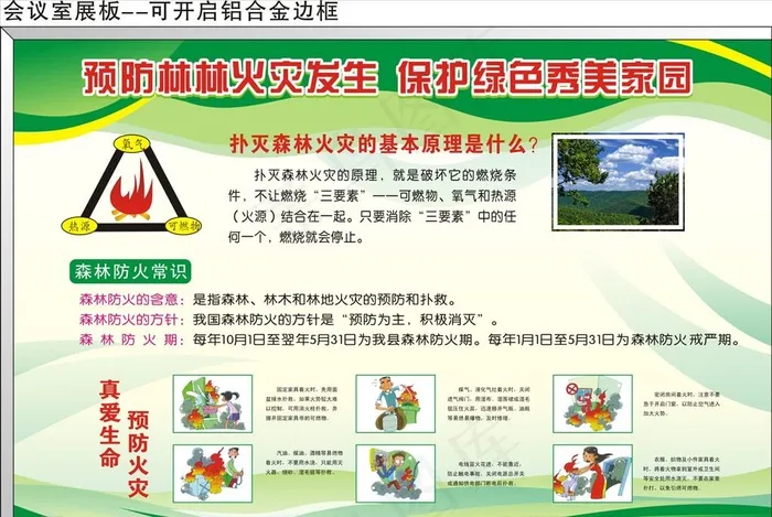 森林防火图片cdr矢量模版下载