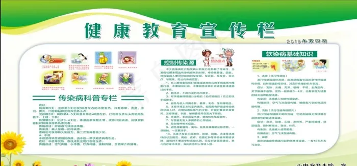 健康教育宣传栏图片(14173X7087(DPI:150))psd模版下载