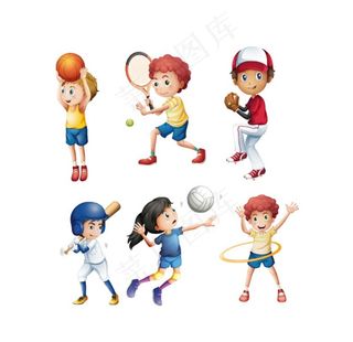 卡通运动儿童图片