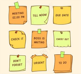 9款彩绘写字便条纸图片