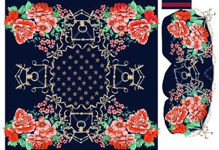 大牌 方巾 丝巾 数码印花 豹图片