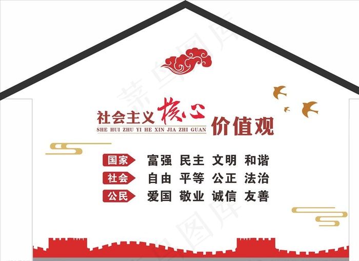 *核心价值观图片cdr矢量模版下载