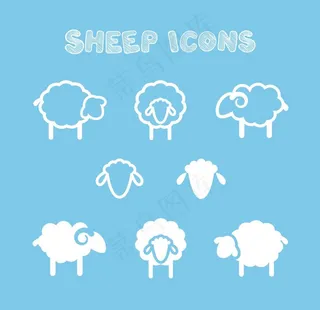 羊  卡通羊 手绘羊  动物图片