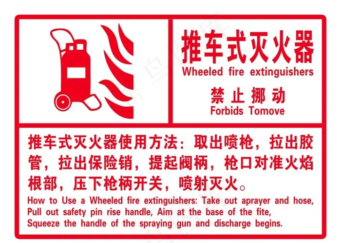 推车式灭火器图片psd模版下载