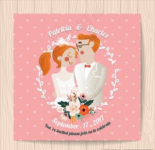婚礼邀请卡图片