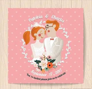 婚礼邀请卡图片