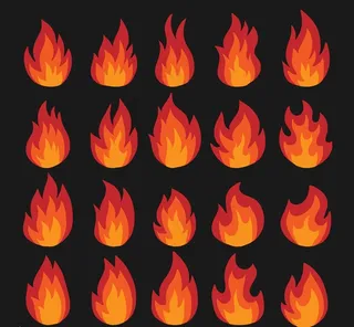 红色火焰设计矢量素材图片