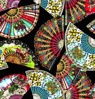 大牌扇子花柠檬黑底图片 大牌扇子花柠檬黑底图片