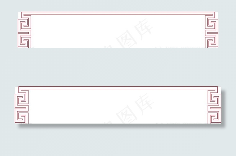 红色中国风边框标题框图片